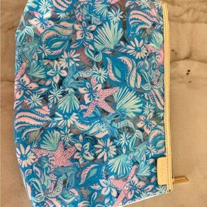 Lily Pulitzer Amalfi Blue Sound the Sirens clear with pattern